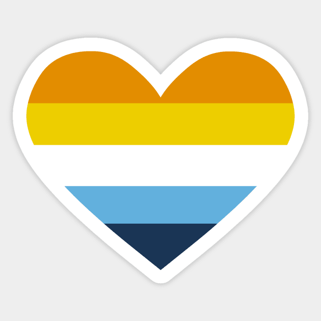 AroAce Sunset Heart Sticker by Marissa